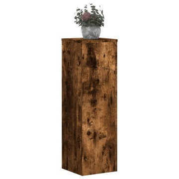 Suporturi de plante 2 buc. stejar fumuriu 25x25x80 cm lemn - Img 3