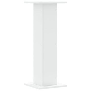 Suporturi difuzoare, 2 buc., alb, 30x30x80 cm, lemn prelucrat - Img 5