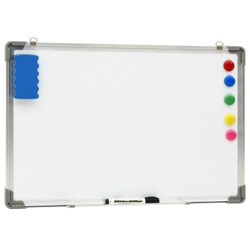 Tablă magnetică albă cu ștergere uscată 50x35 cm oțel - Img 2