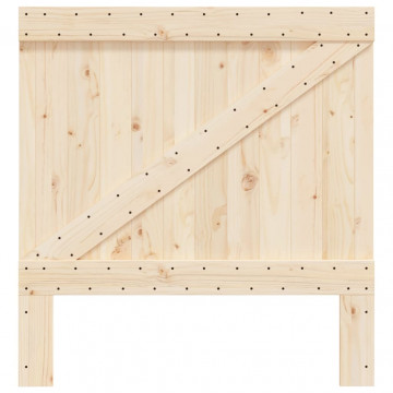 Tăblie de pat, 100x104 cm, lemn masiv de pin - Img 3