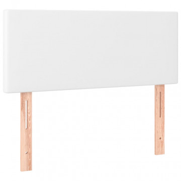 Tăblie de pat, alb, 100x5x78/88 cm, piele ecologică - Img 2