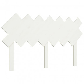 Tăblie de pat, alb, 141x3x80,5 cm, lemn masiv de pin - Img 2