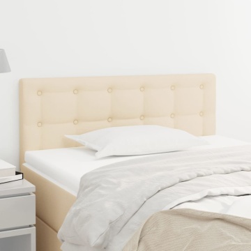 Tăblie de pat, crem, 100x5x78/88 cm, textil - Img 1