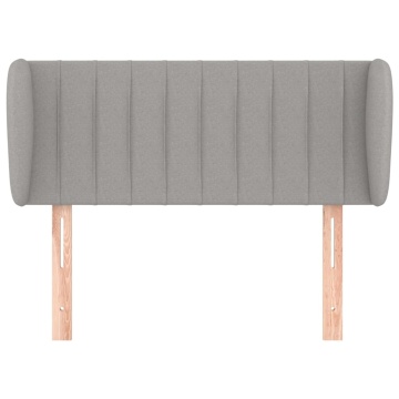 Tăblie de pat cu aripioare gri deschis 93x23x78/88 cm textil - Img 3