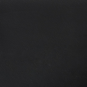 Tăblie de pat cu aripioare, negru, 93x16x118/128 cm, piele eco - Img 5