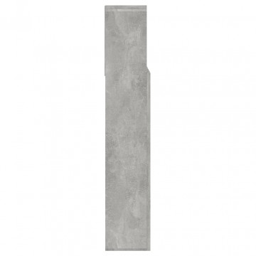Tăblie de pat cu dulap, gri beton, 140x19x103,5 cm - Img 5
