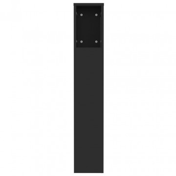 Tăblie de pat cu dulap, negru, 120x18,5x104,5 cm - Img 7