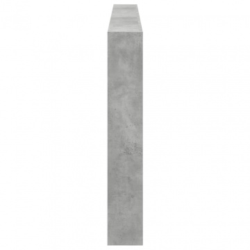 Tăblie de pat cu dulap și LED, gri beton, 220x17x102 cm - Img 6