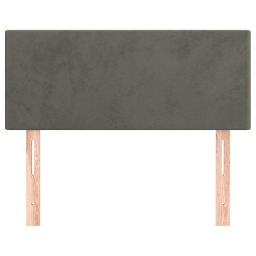 Tăblie de pat, gri închis, 80x5x78/88 cm, catifea - Img 3