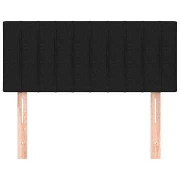 Tăblie de pat, negru, 100x5x78/88 cm, textil - Img 3