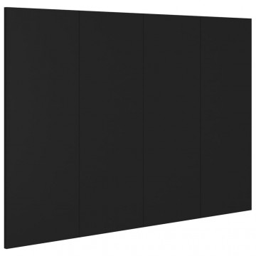 Tăblie de pat, negru, 120x1,5x80 cm, lemn prelucrat - Img 2