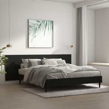 Tăblie de pat, negru, 240x1,5x80 cm, lemn prelucrat - Img 1