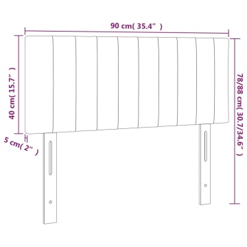 Tăblie de pat, negru, 90x5x78/88 cm, textil - Img 7