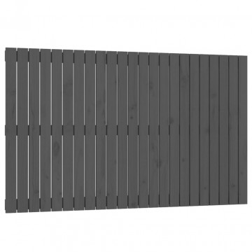 Tăblie de pat pentru perete, gri, 147x3x90 cm, lemn masiv pin - Img 2