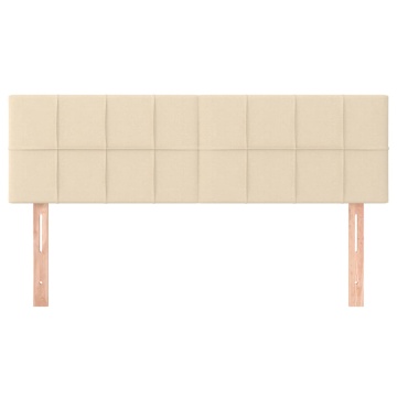 Tăblii de pat, 2 buc., crem, 72x5x78/88 cm, textil - Img 3
