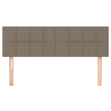 Tăblii de pat, 2 buc., gri taupe, 72x5x78/88 cm, textil - Img 3