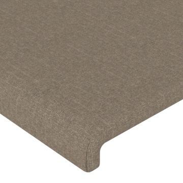 Tăblii de pat, 2 buc, gri taupe, 90x5x78/88 cm, textil - Img 4