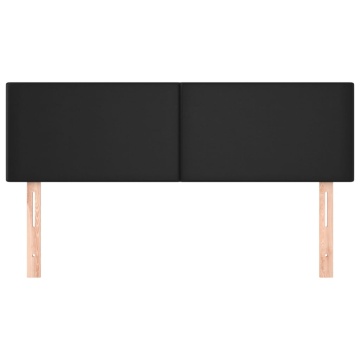 Tăblii de pat, 2 buc., negru, 72x5x78/88 cm, piele ecologică - Img 3