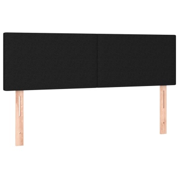 Tăblii de pat, 2 buc., negru, 72x5x78/88 cm, textil - Img 2