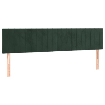 Tăblii de pat, 2 buc, verde închis, 100x5x78/88 cm, catifea - Img 2