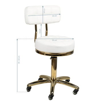 Taburet cosmetic Gold AM-961, alb - Img 5
