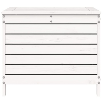 Taburet de grădină, alb, 62x63,5x53,5 cm, lemn masiv pin - Img 4