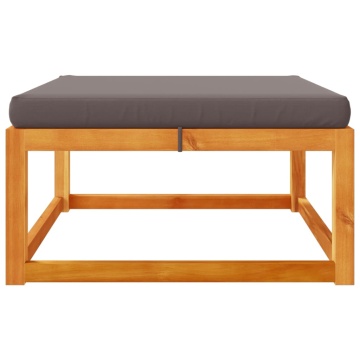 Taburet de grădină cu pernă, 65x65x29 cm, lemn masiv acacia - Img 8