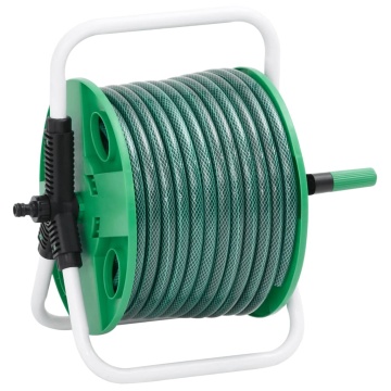 Tambur pentru furtun autonom, verde, cu furtun PVC de 30 m - Img 1