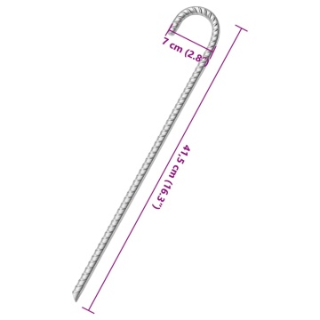 Țăruși de cort, 24 buc., 17 cm, Ø20 mm, oțel galvanizat - Img 5