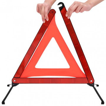Triunghiuri avertisment trafic, 4 buc., roșu, 56,5x36,5x44,5 cm - Img 2