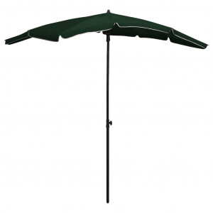 Umbrelă de grădină cu stâlp, verde, 200x130 cm - Img 1