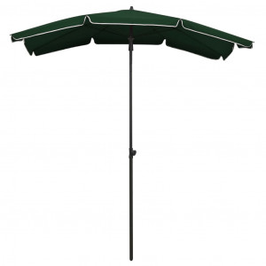 Umbrelă de grădină cu stâlp, verde, 200x130 cm - Img 3