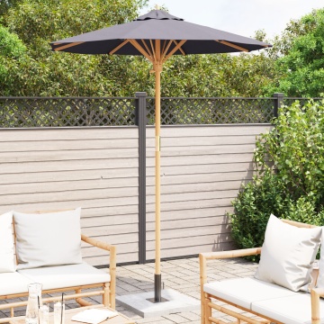 Umbrela de grădină Gri închis 180x230 cm din Bambus - Img 3