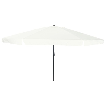 Umbrela de grădină ø395x245 cm Alb nisip - Img 2