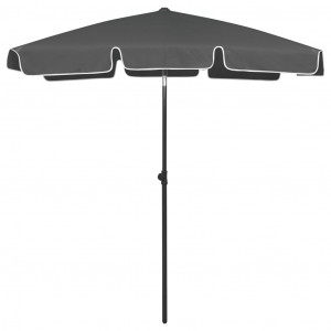 Umbrelă de plajă, antracit, 180x120 cm - Img 1
