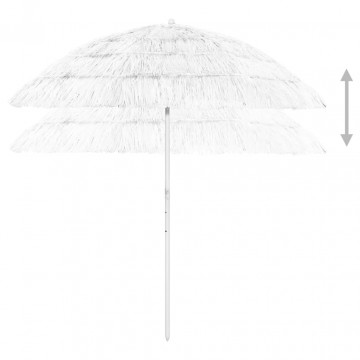 Umbrelă de plajă Hawaii, alb, 240 cm - Img 3