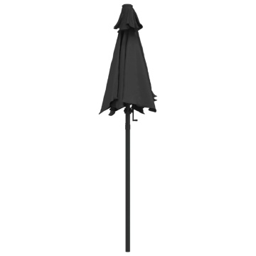 Umbrelă de soare, antracit, 200 x 224 cm, aluminiu - Img 4