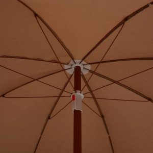 Umbrelă de soare cu stâlp din oțel, gri taupe, 240 cm - Img 4