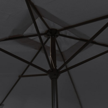 Umbrelă de soare cu stâlp metalic, negru, 300 x 200 cm - Img 8