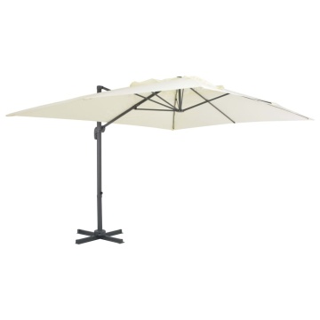 Umbrelă de soare de grădină, bază portabilă, nisipiu - Img 2
