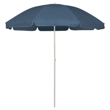 Umbrelă de soare de plajă, albastru, 240 cm - Img 1