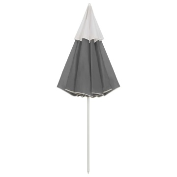 Umbrelă de soare de plajă, antracit, 300 cm - Img 4