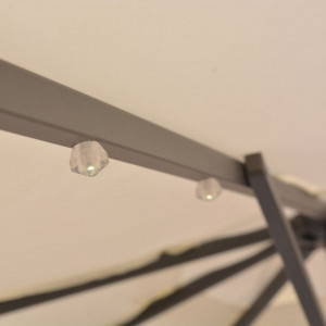 Umbrelă soare suspendată, iluminare LED, stâlp metalic 300 cm - Img 3