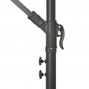 Umbrelă suspendată cu LED și stâlp din oțel, azuriu, 300 cm - Img 6