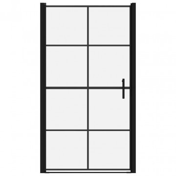 Ușă de duș, negru, 100 x 178 cm, sticlă securizată - Img 3