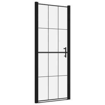 Ușă de duș, negru, 81 x 195 cm, sticlă securizată - Img 2