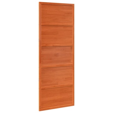 Ușă de hambar, maro ceruit, 80x208 cm, lemn masiv de pin - Img 5
