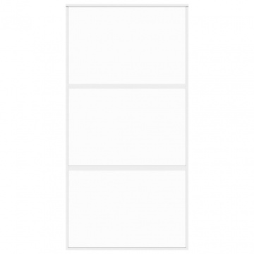 Ușă glisantă, alb, 102,5x205 cm, sticlă securizată/aluminiu - Img 4