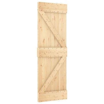 Ușă glisantă cu set de feronerie 70x210 cm, lemn masiv de pin - Img 3