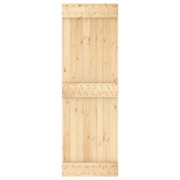Ușă glisantă cu set de feronerie 70x210 cm, lemn masiv de pin - Img 4
